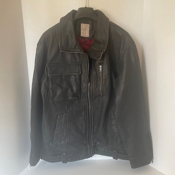 Free People Leather Utility Jacket - Picture 9 of 15